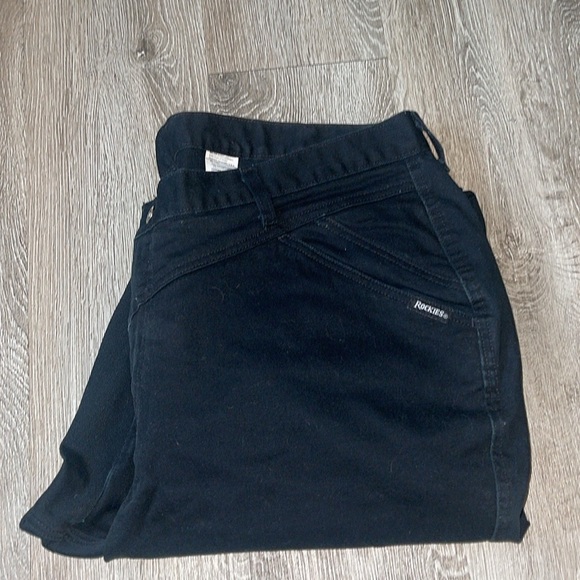 Rockies Denim - Vtg 80’s Black Rockies Sz 24 XL Long Relaxed High Waisted Bareback Jeans